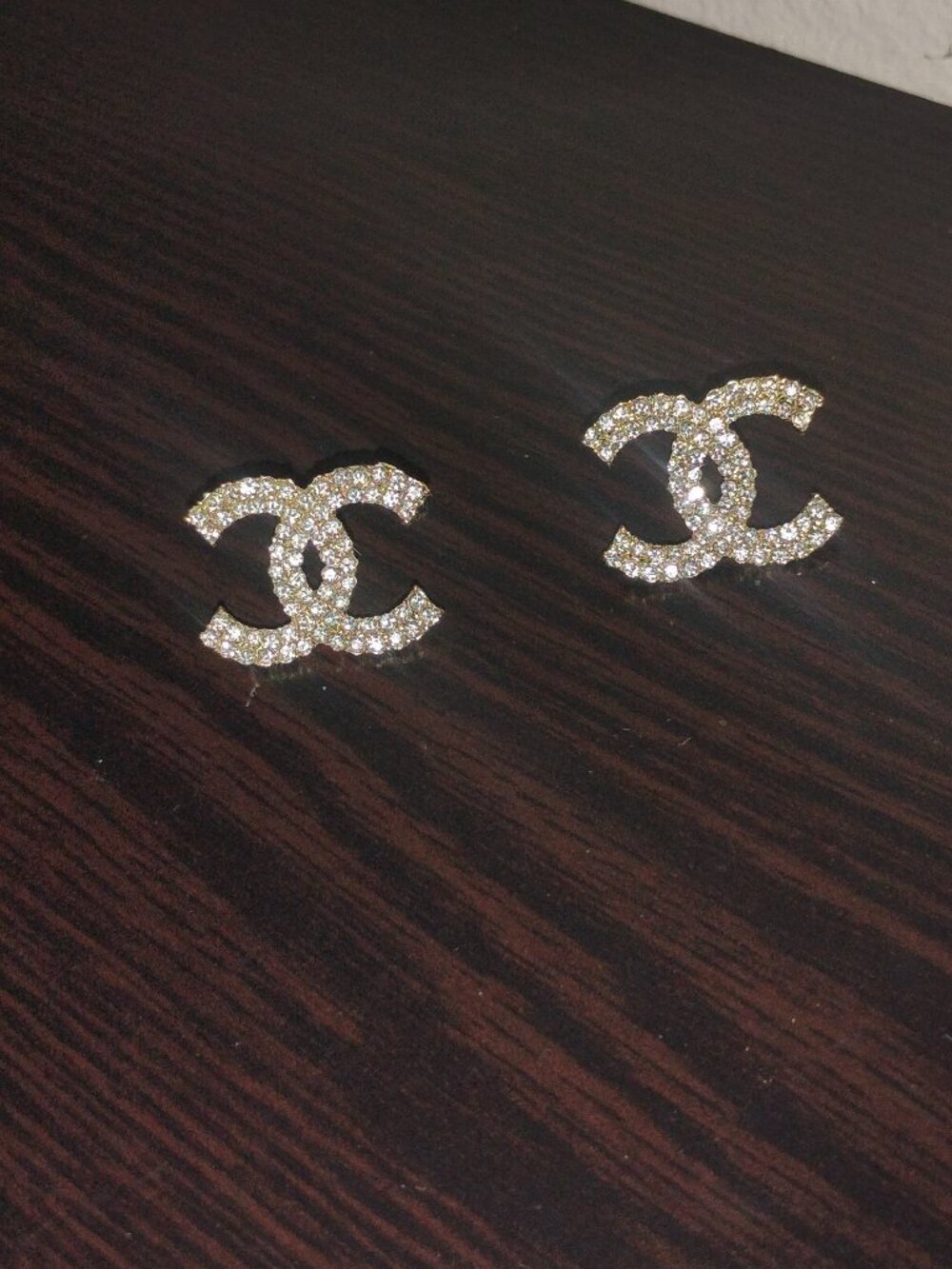 Chanel diamond large earrings
